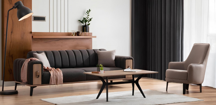 Edles bankstel Moderne bankstellen Driezitsbank fauteuil Bankstellen Luxe meubels