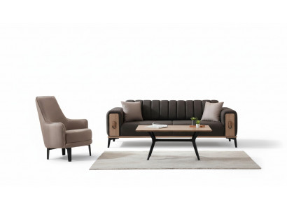 Edles bankstel Moderne bankstellen Driezitsbank fauteuil Bankstellen Luxe meubels