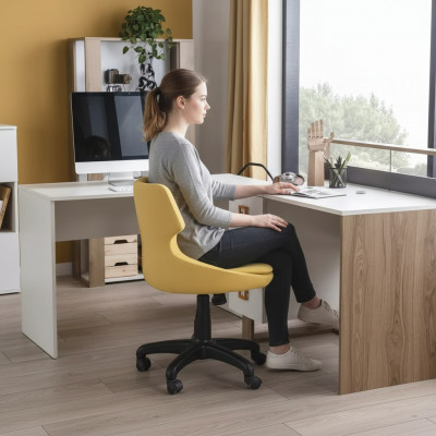 Bureau kinderbureau Computer kantoortafel hout bruin tafel