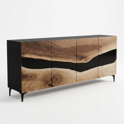 Epoxyhars dressoir kast bruin woonkamer hout dressoir modern