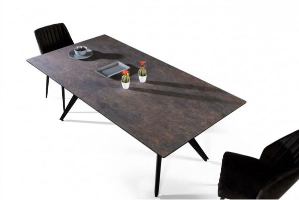 Uittrekbare eettafel Eettafel Keukentafel Hout Zwart Tafel