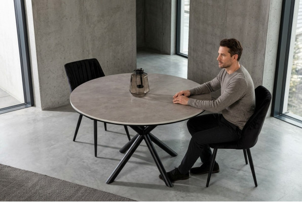Eettafel Rond Uitschuifbare Eettafel Grijze Houten Keukentafel Tafels