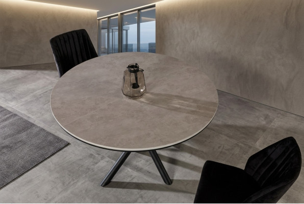 Eettafel Rond Uitschuifbare Eettafel Grijze Houten Keukentafel Tafels