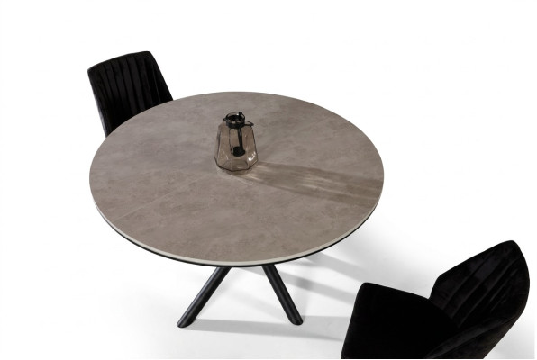 Eettafel Rond Uitschuifbare Eettafel Grijze Houten Keukentafel Tafels