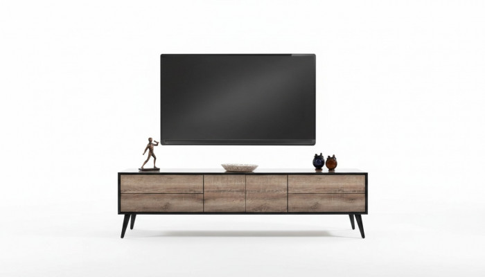 TV-standaard RTV Lowboard Woonkamer Modern Bruin Hout Dressoir Tafel