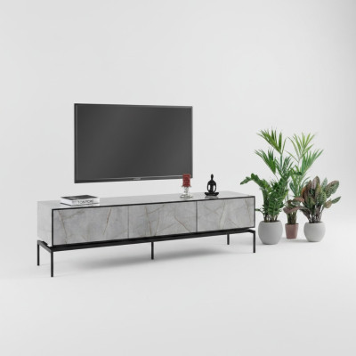 Dressoir RTV Lowboard Moderne TV-standaard Woonkamer Grijs Houten Tafel