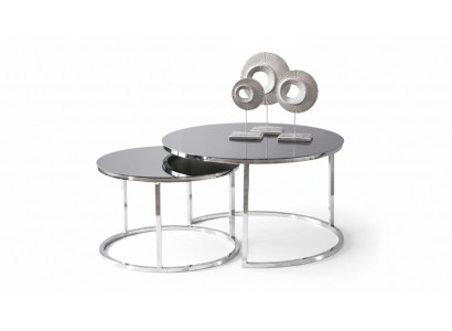 Salontafel Luxe Set Bijzettafel Koffietafel Zilver Woonkamer Design