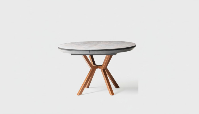 Eettafel van rundhout Luxe eettafel Keukentafel Grijs Eetkamer Hout