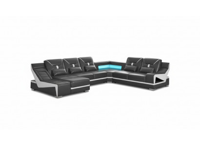 Woongebied Bank U Vorm Hoekbank Designbank Zwart Hoekbank