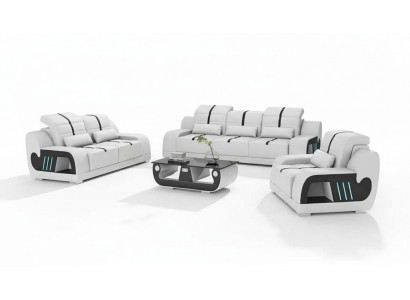 Bankstel Luxe Bankstel Complete Wit Kunstleren Bank 321