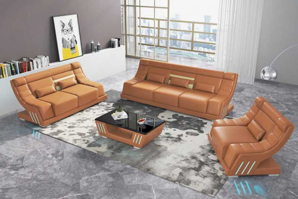 Sofa set Luxe Compleet bankstel Wit Kunstleer Bankstel 321