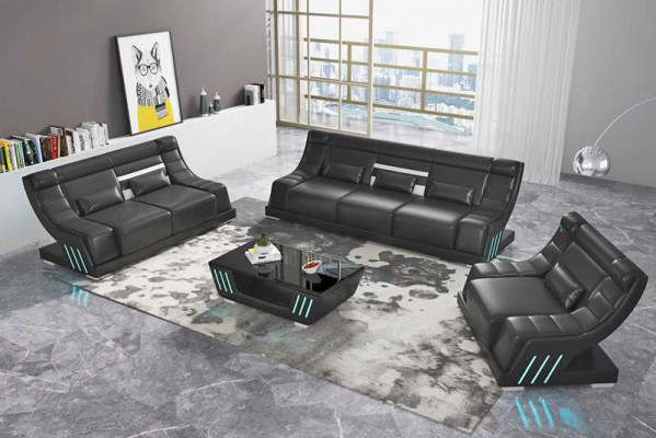 Sofa set Luxe Compleet bankstel Wit Kunstleer Bankstel 321