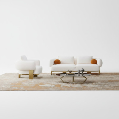 Sofaset Compleet bankstel Wit Zitsbank Stoffenbank