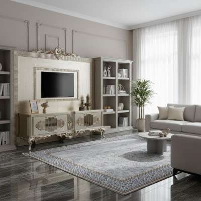 Lowboard TV-standaard Sideboard RTV Hout Goud Woonkamer Tafel Luxe