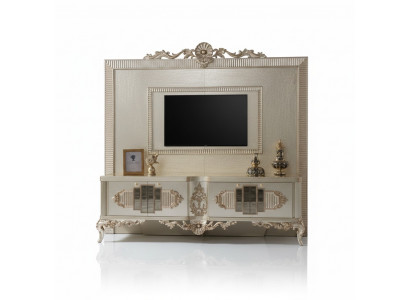 Lowboard TV-standaard Sideboard RTV Hout Goud Woonkamer Tafel Luxe