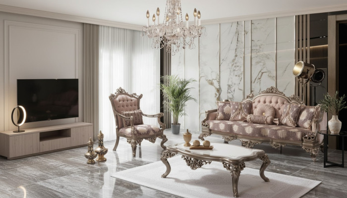 Bank Bankstel Driezits Fauteuil Bankstel Beige Gestoffeerde Bank