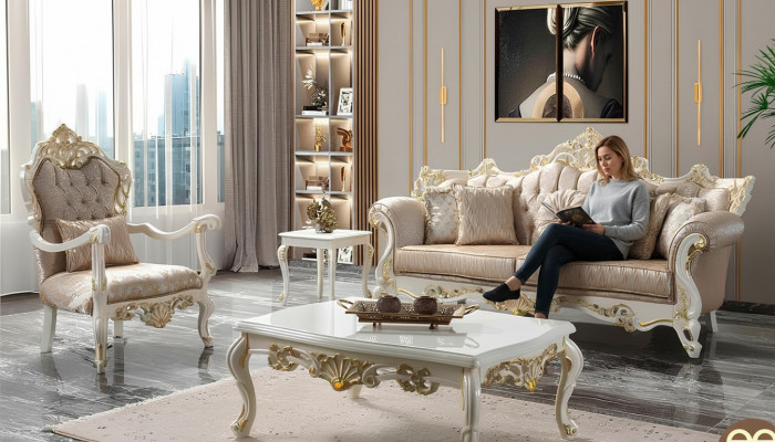 Bank Bankstel Driezitter Fauteuil Bankstel Grijs Bekleedde Bank