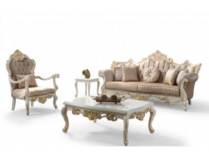 Bank Bankstel Driezitter Fauteuil Bankstel Grijs Bekleedde Bank