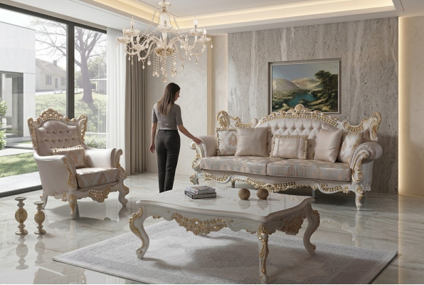 Zitbank Complete bankstellen Bankstel Beige Bank Stoffen bank