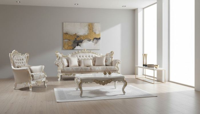 Zitbank Complete bankstellen Bankstel Beige Bank Stoffen bank