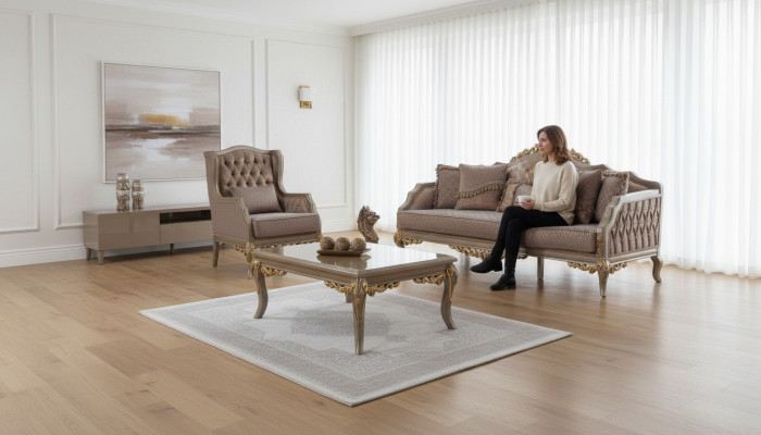 Zitbank volledige bankstel bankstel bank stoffen bank bruin