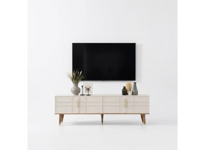 Lowboard TV-standaard Sideboard Moderne kast RTV Woonkamer Wit Hout