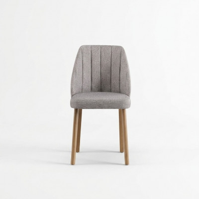 Eetkamerstoelgroep Set 6-delig Stoelen Stof Grijs Eetkamer Zitter