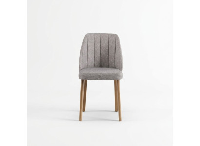 Eetkamerstoelgroep Set 6-delig Stoelen Stof Grijs Eetkamer Zitter