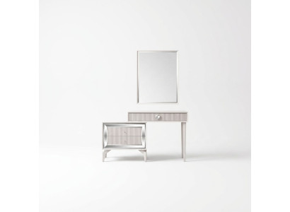 Console tafel kaptafel dressoir spiegel set 2-delig wit