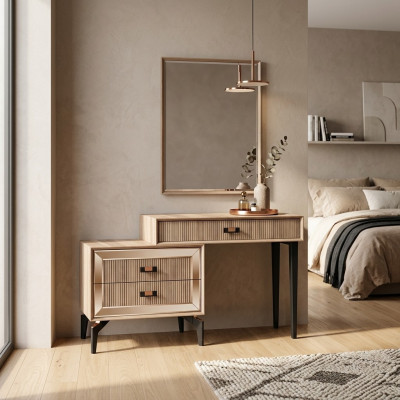 Luxe kaptafel make-uptafel console tafel dressoir set 2-delig goud