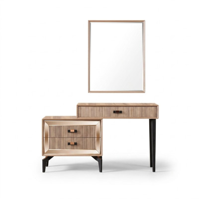 Luxe kaptafel make-uptafel console tafel dressoir set 2-delig goud