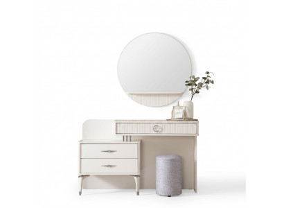 Modern console make-up table dressing table set 3-piece white