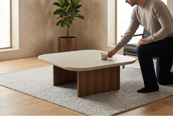 Salontafel Bijzettafel Woonkamer Tafel Grijs Hout Design Meubels
