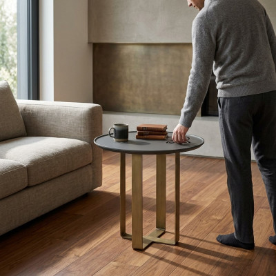 Bijzettafel Tafel Salontafel Woonkamer Roestvrij Staal Goud Meubels.