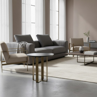 Bijzettafel Tafel Salontafel Woonkamer Roestvrij Staal Goud Meubels.