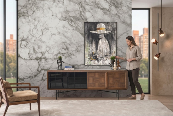 Dressoir Eetkamer Sideboard Ladenkast Hout Bruin Kast Ladenkasten