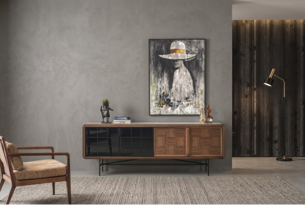 Dressoir Eetkamer Sideboard Ladenkast Hout Bruin Kast Ladenkasten