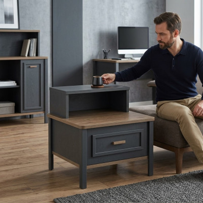 Nachtkasttafels Nachtkasttafels Hout Grijs Slaapkamer Klassiek