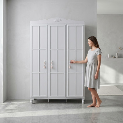 Kledingkast kinderkast kast hout wit houten kast modern