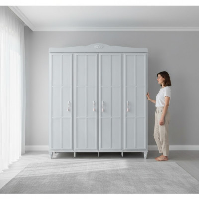 Grote kledingkast kinderkast kast hout wit houten kast modern