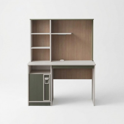 Schrijftafel Planken Computertafel Hout Grijs Kinderkamer Tafel Kinderen