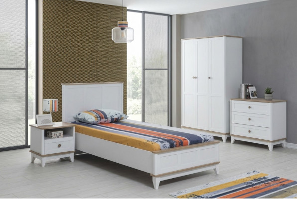Kinderbed Bedframe Bed Kinderkamer Kindermeubels Wit Hout