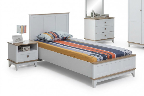 Kinderbed Bedframe Bed Kinderkamer Kindermeubels Wit Hout