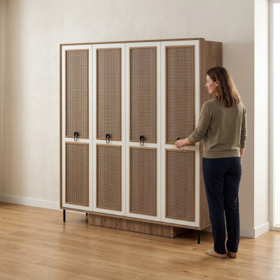 Houten kast Kledingkast Kinderschrank Kast Hout Bruin Design