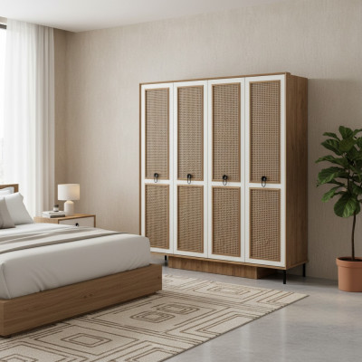 Houten kast Kledingkast Kinderschrank Kast Hout Bruin Design
