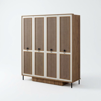 Houten kast Kledingkast Kinderschrank Kast Hout Bruin Design