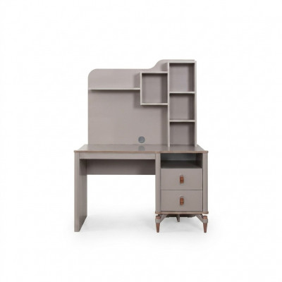 Schrijftafel Kantoorbureau Computertafel Beige Kantoor meubilair Hout Tafel Planken
