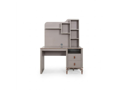 Schrijftafel Kantoorbureau Computertafel Beige Kantoor meubilair Hout Tafel Planken