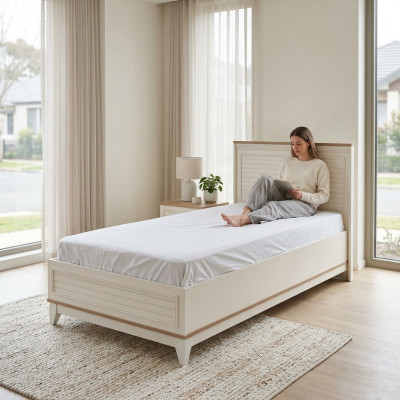 Kinderbed Bedframe Bed Kinderkamer Bedframes Wit Modern 100cm