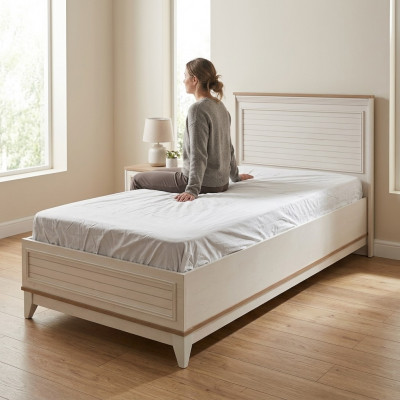 Kindermeubels Bed Kinderbed Bedframe Kinderkamer Wit Modern 120cm